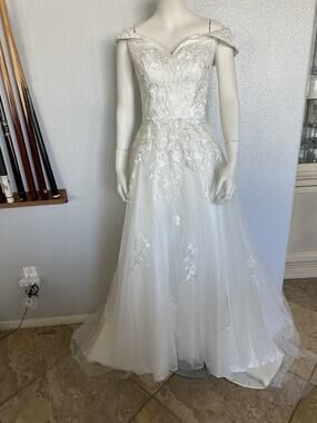 Wedding Dress Tulle Backless Sleeve A-line Bride Gowns Appliques Bride Dresses-